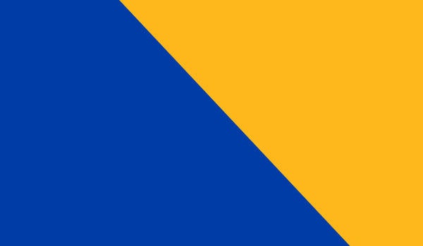 blue and gold shapes